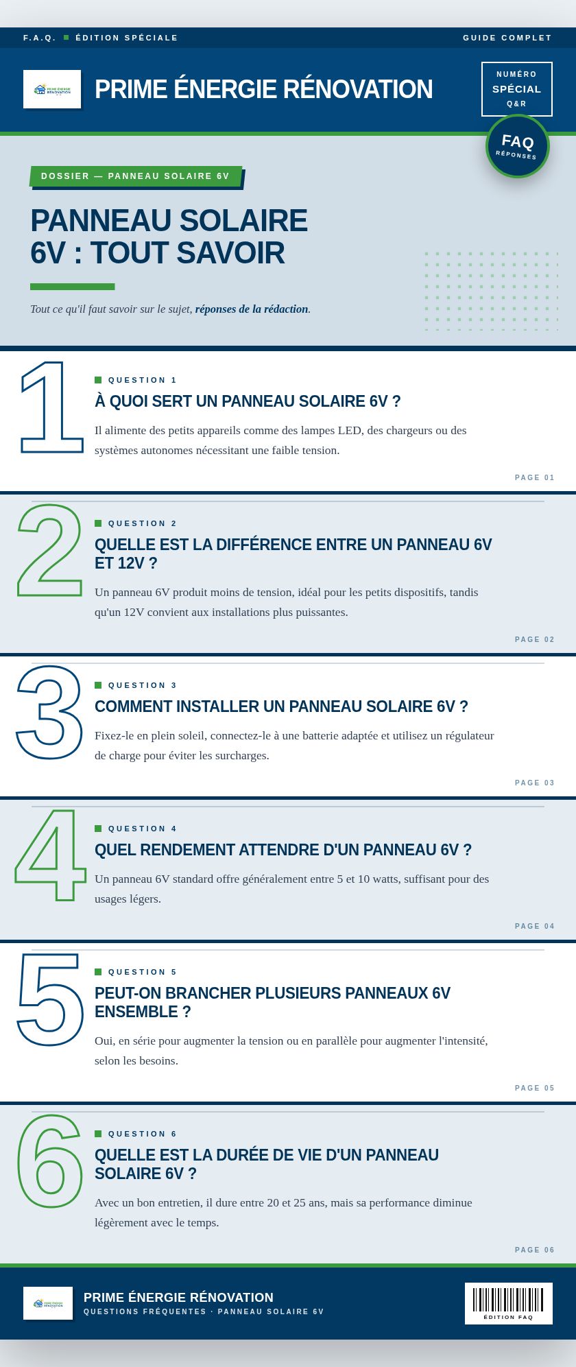 Infographie : Panneau solaire 6V : tout savoir