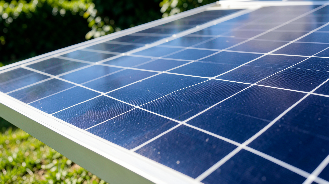 panneau solaire 6v présenté en gros plan sous lumière naturelle, illustrant la manière de lire les spécifications techniques du module