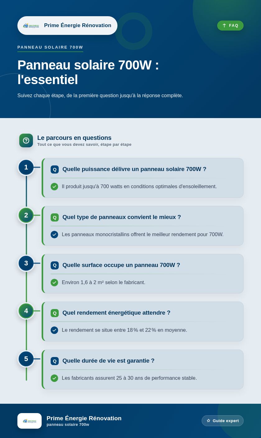 Infographie : Panneau solaire 700W : l'essentiel