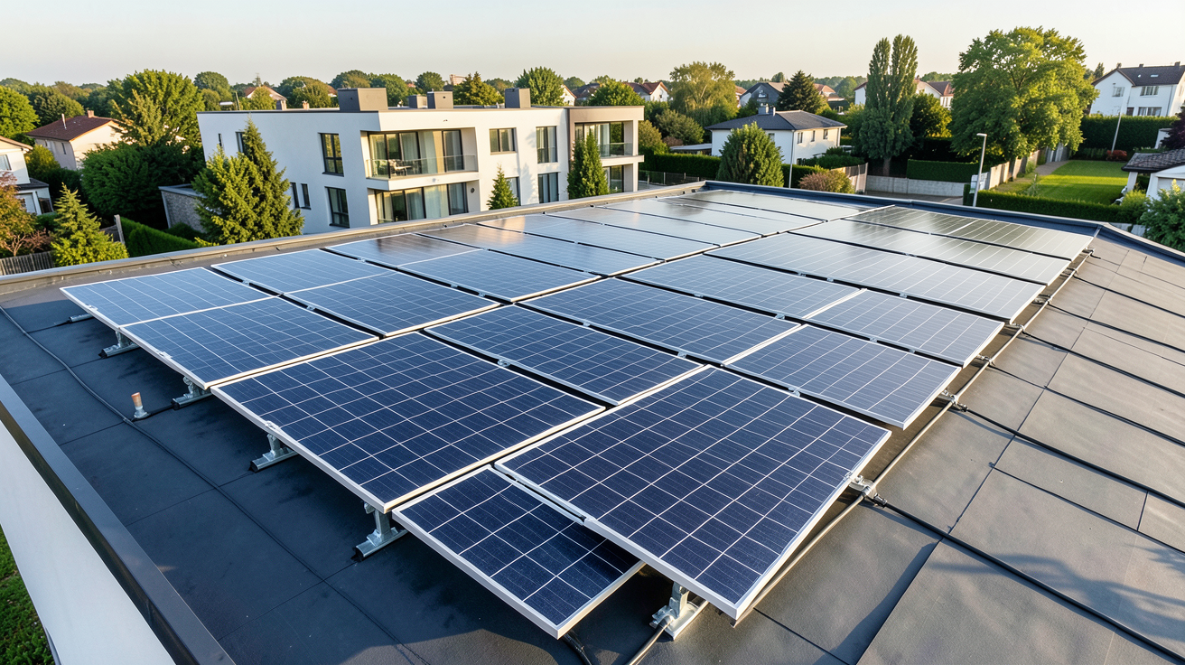 panneau solaire 9kW : surface nécessaire pour installer 18 panneaux solaires de 9 kWc sur une toiture moderne