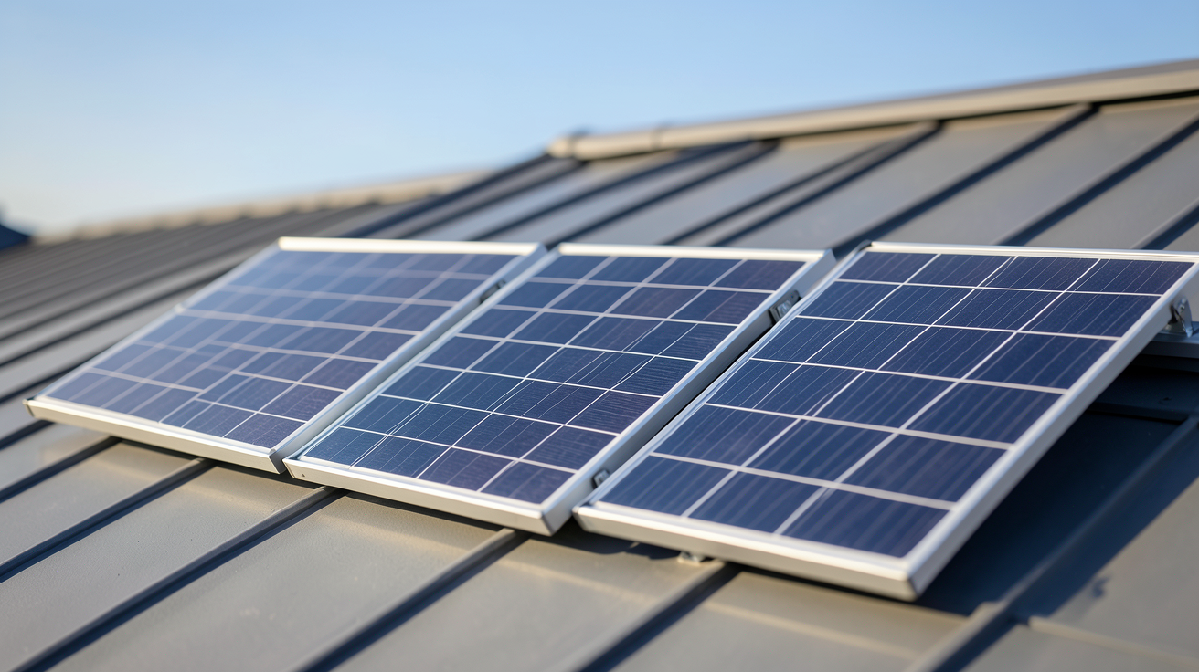 panneau solaire achat différents types de panneaux solaires posés sur un toit pour comparaison