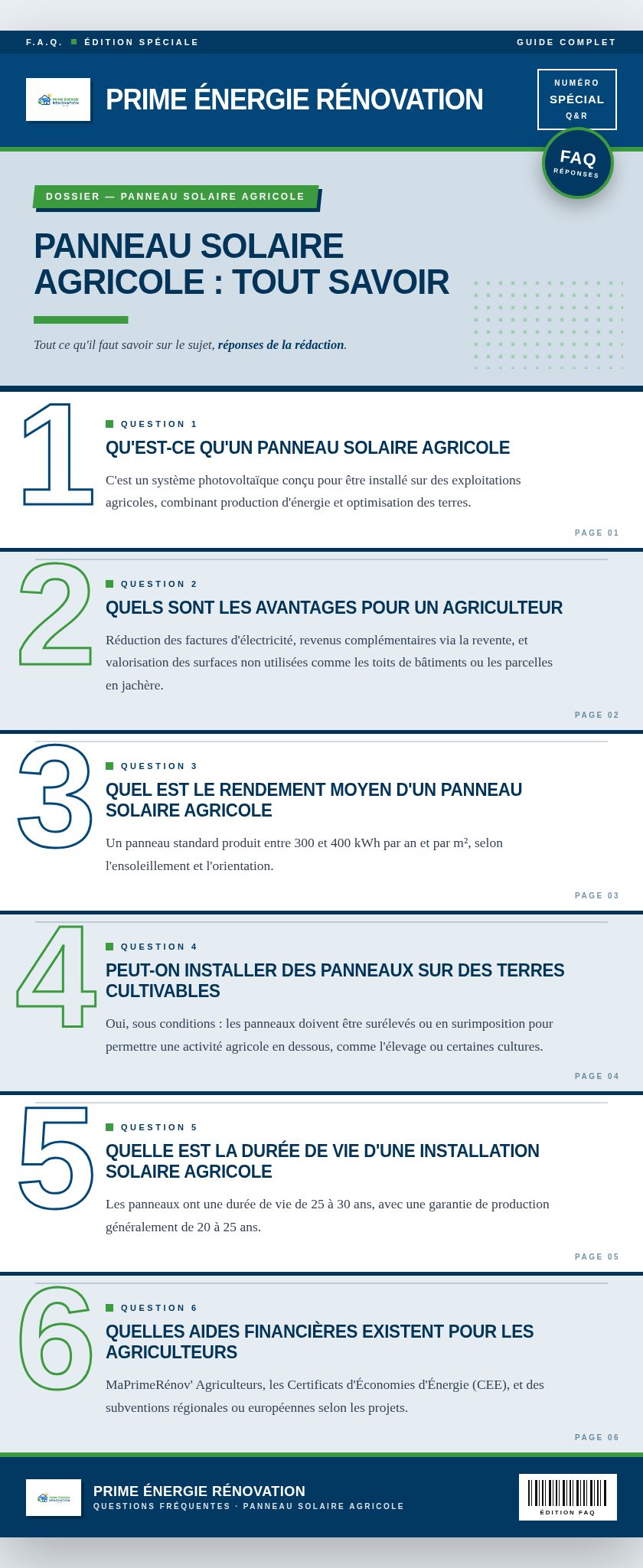 Infographie : Panneau solaire agricole : tout savoir