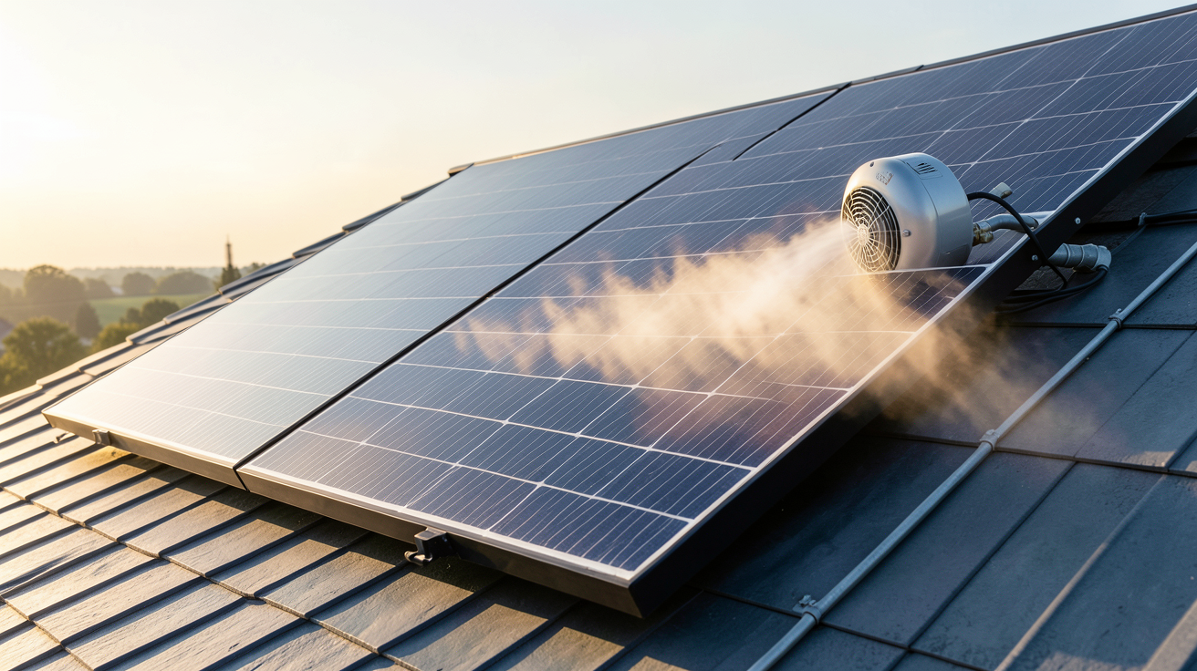 panneau solaire air chaud prix : fonctionnement d'un système aérothermique installé sur un toit