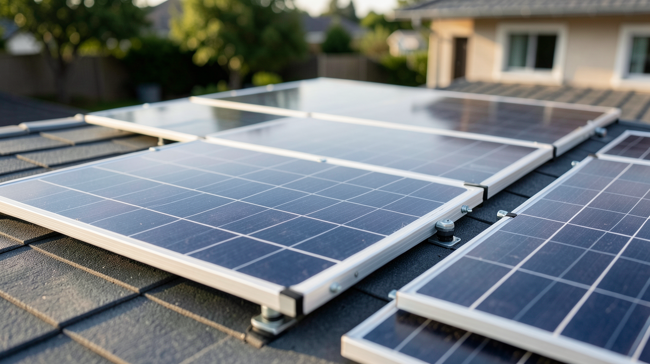 panneau solaire amazon pas cher top 10 2024 ensemble de panneaux photovoltaïques économiques posés sur un toit