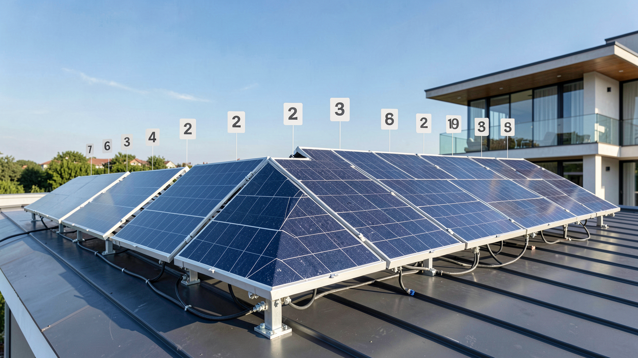 panneau solaire amazon top 10 des meilleurs panneaux solaires sur Amazon en 2024 disposés sur un toit résidentiel moderne