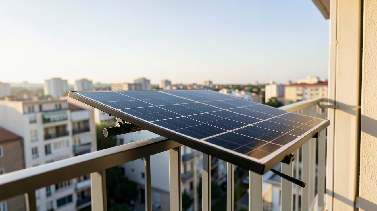 panneau solaire appartement : kit solaire pour balcon ou terrasse installé sur un garde-corps