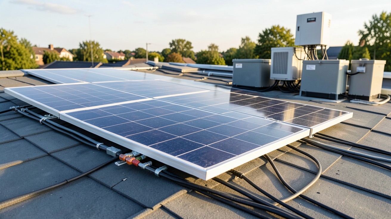 panneau solaire autonome 220V avec onduleur et batteries pour le dimensionnement d'une installation