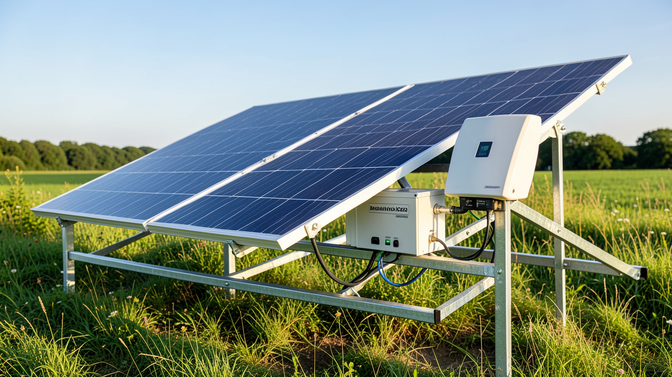panneau solaire autonome avec kit complet pour installation autonome en extérieur