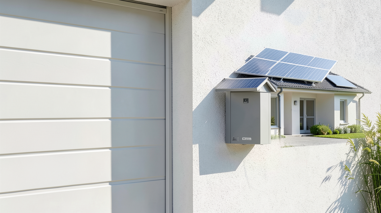 panneau solaire avec batterie de stockage installés pour l'autonomie énergétique d'une maison