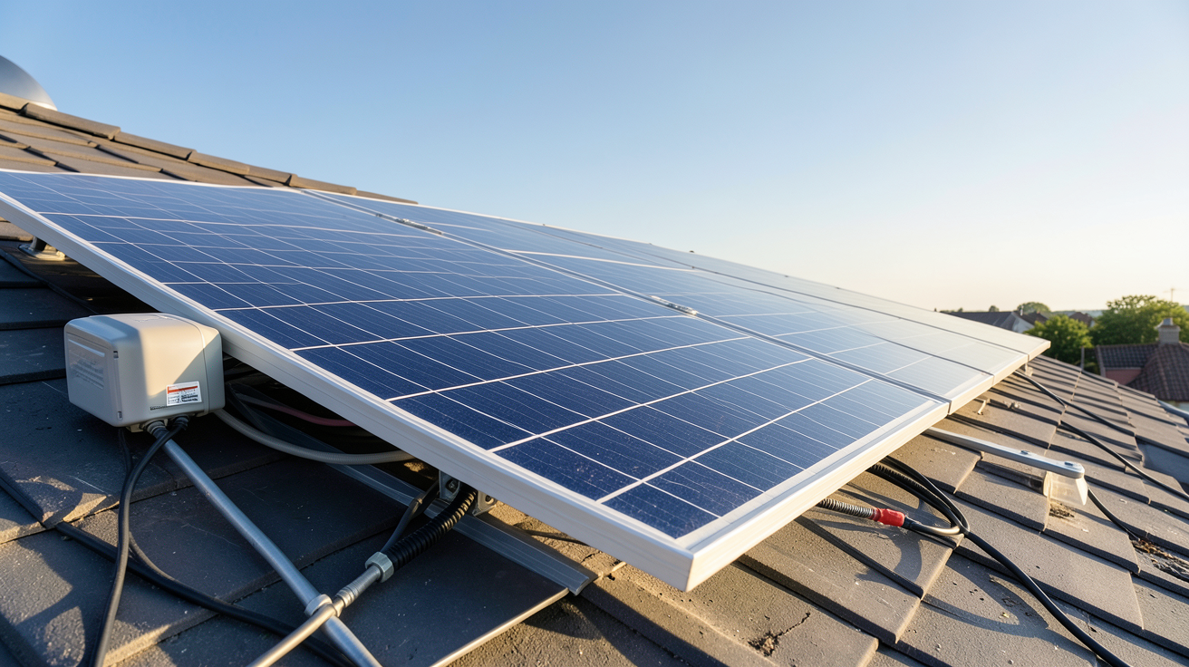 panneau solaire avec batterie pour maison illustrant le calcul de consommation et d'autonomie énergétique
