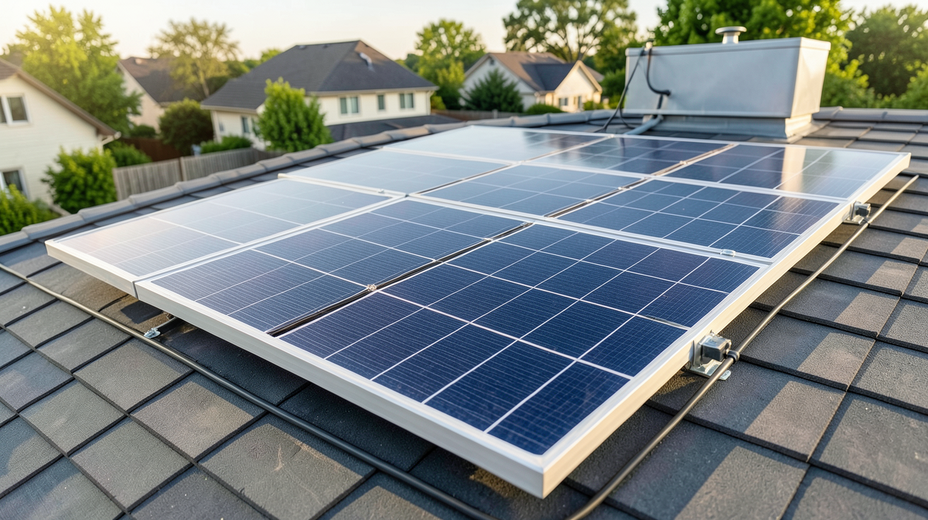 panneau solaire back contact installé sur un toit résidentiel pour une installation et compatibilité optimale