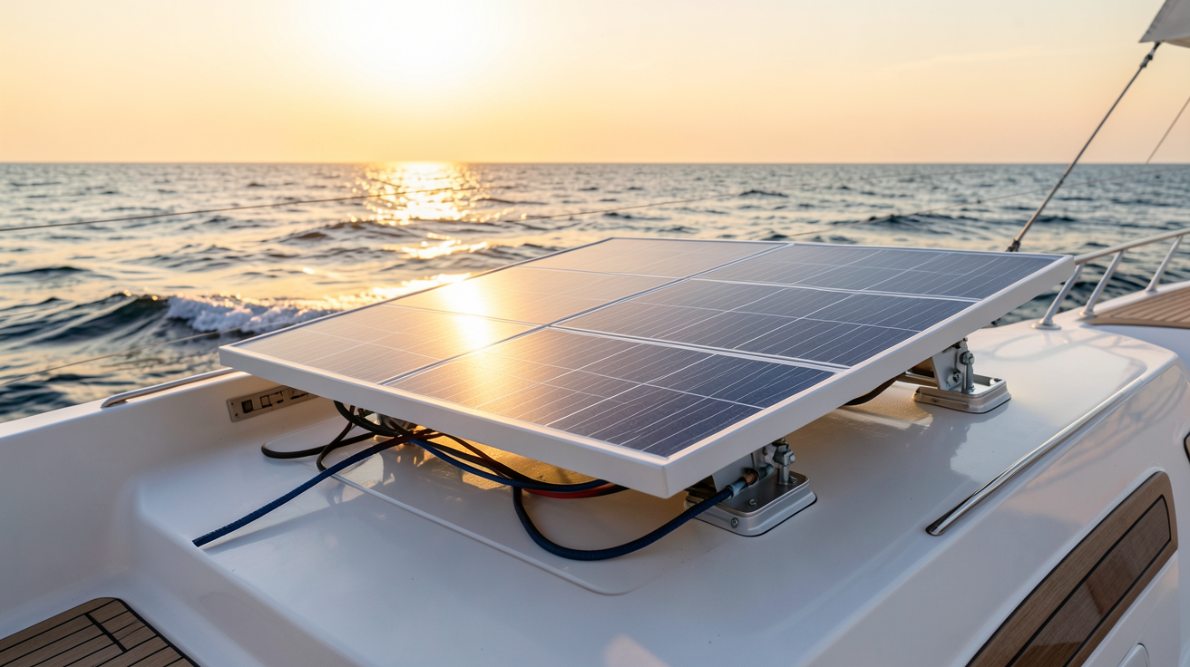 panneau solaire bateau installation guide pratique sur le pont d'un bateau de plaisance
