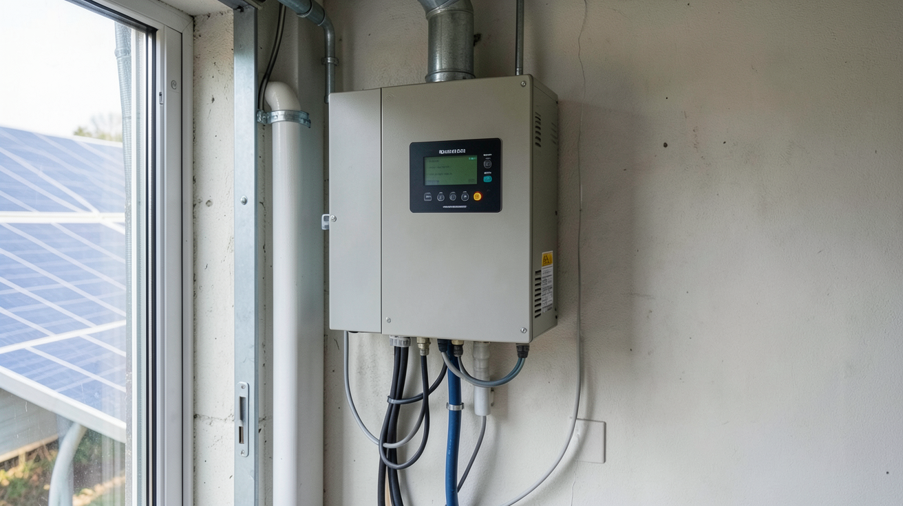 panneau solaire batterie de stockage installation dans une maison moderne