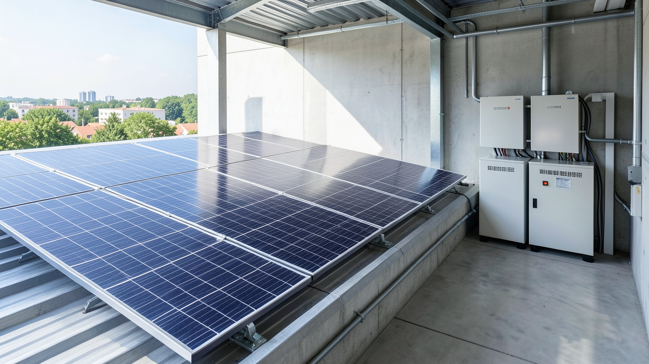 panneau solaire batterie lithium installés pour le stockage d'énergie solaire domestique