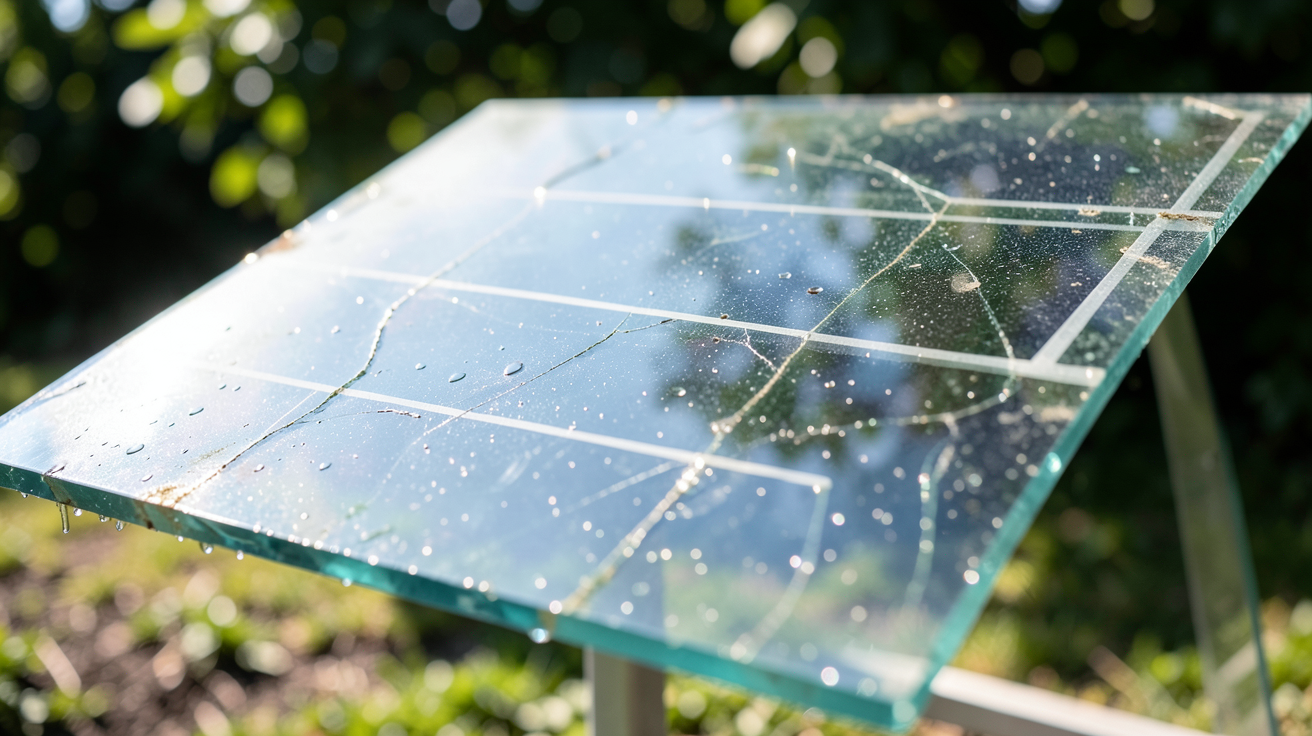 panneau solaire bi verre transparent illustrant sa durabilité et résistance aux chocs et aux UV