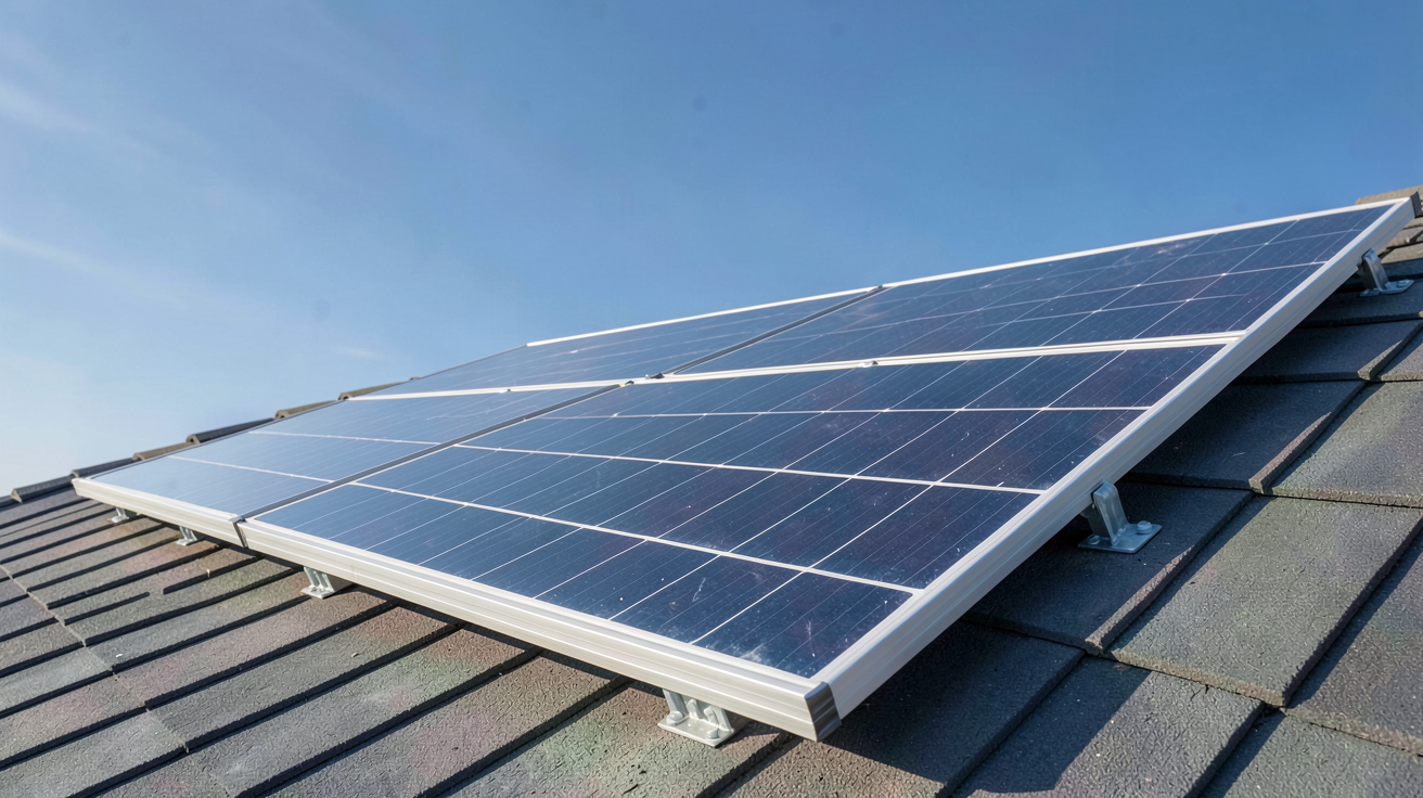panneau solaire Bisol de technologie Duplex et Half-Cut installé sur un toit moderne