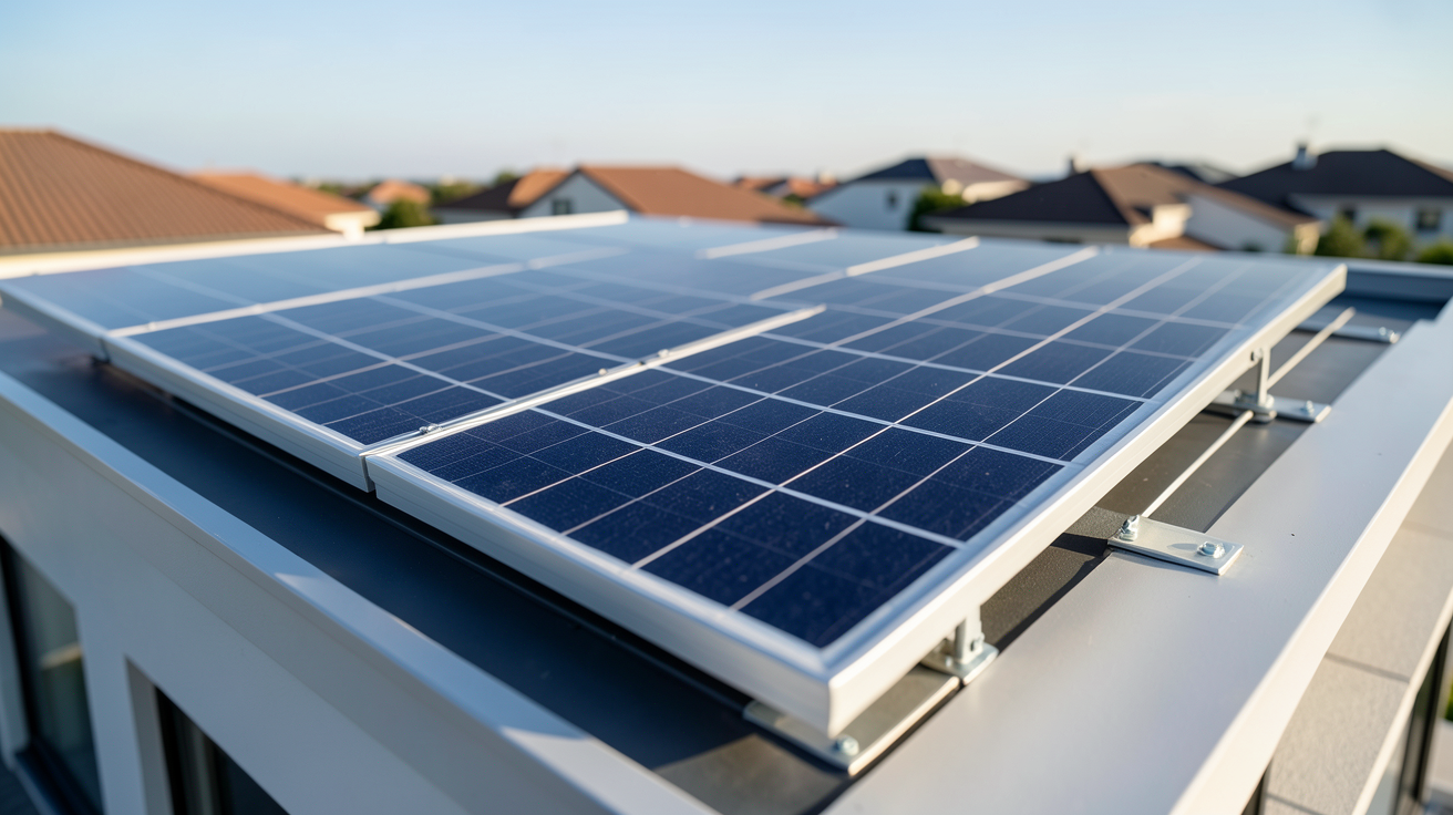 panneau solaire Bourgeois Global installé en toiture d'une maison moderne pour un comparatif de prix