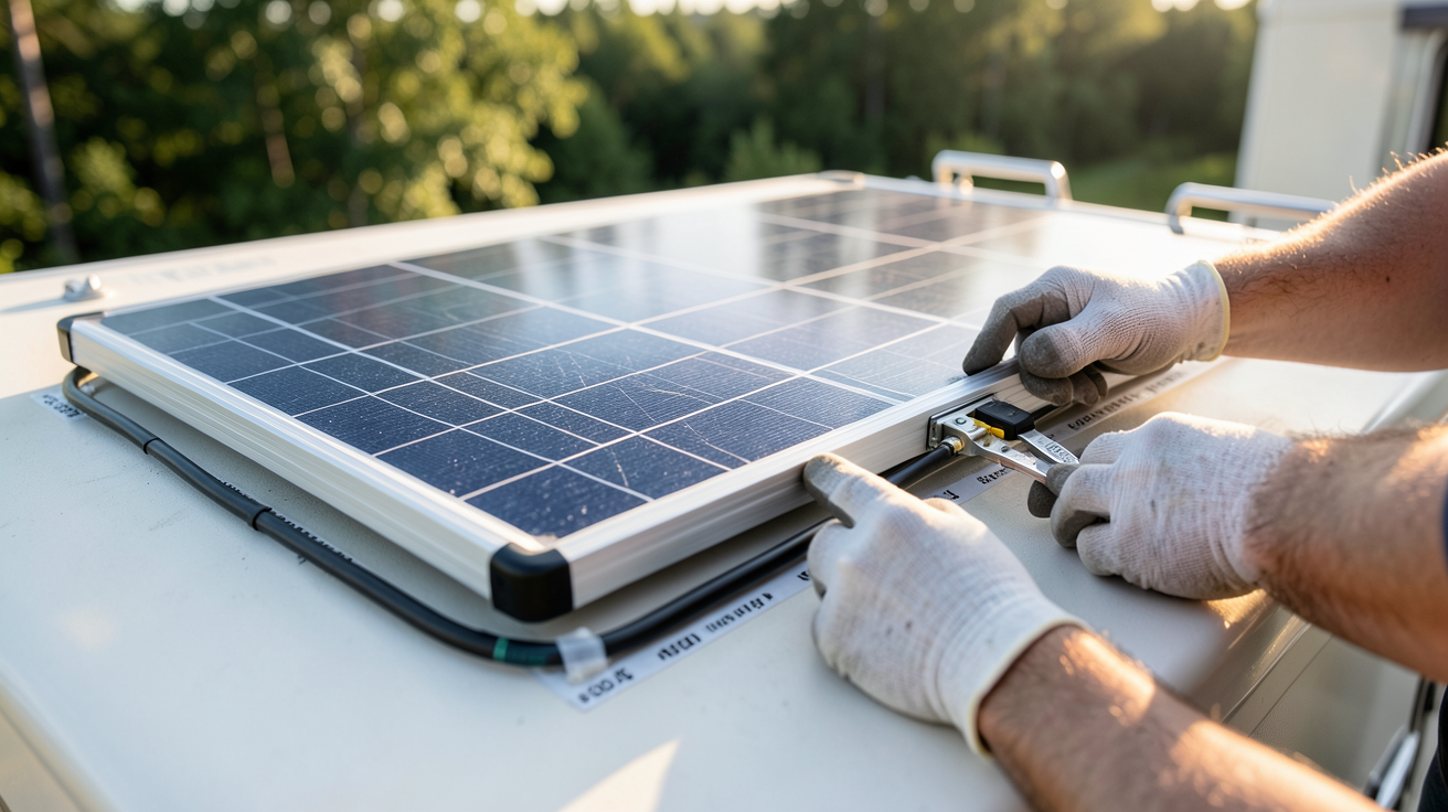panneau solaire camping car 150w installation tutoriel pas à pas