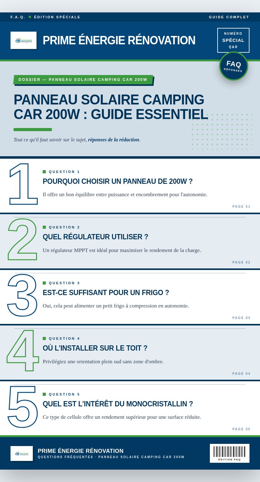 Infographie : Panneau solaire camping car 200w : guide essentiel
