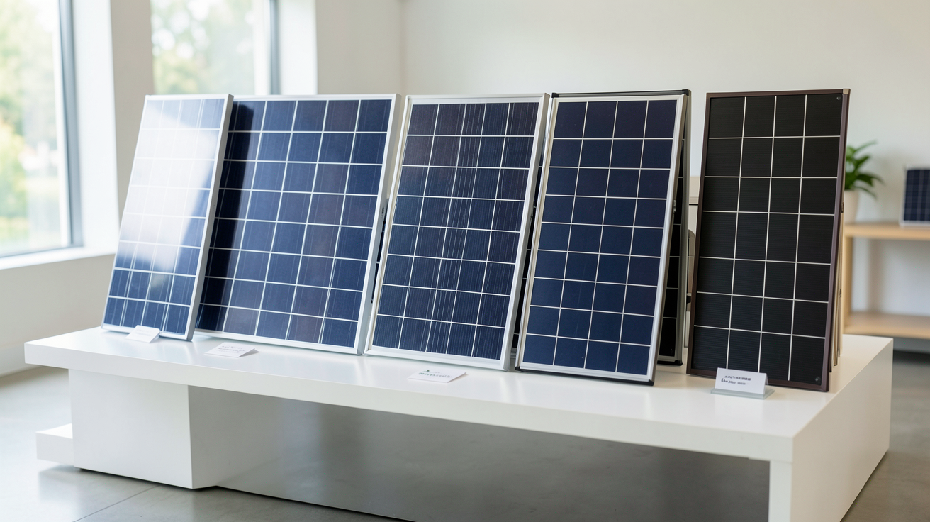 panneau solaire Cdiscount présentant différents types de panneaux solaires disponibles à la vente
