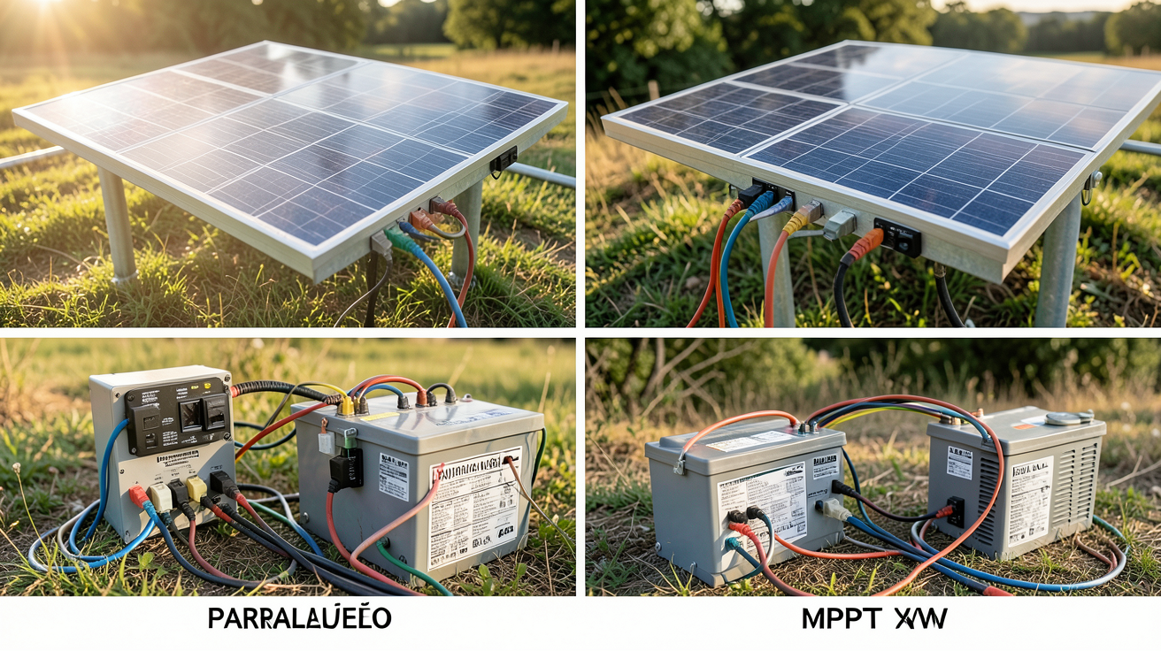 panneau solaire charge batterie quatre méthodes installation système photovoltaïque