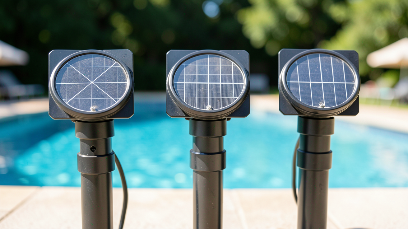 panneau solaire chauffage piscine montrant trois types de capteurs solaires thermiques pour piscine