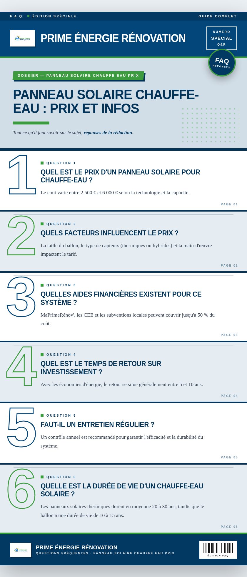 Infographie : Panneau solaire chauffe-eau : prix et infos