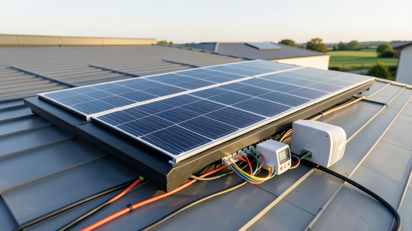 panneau solaire consommation directe fonctionnant avec un système domestique connecté