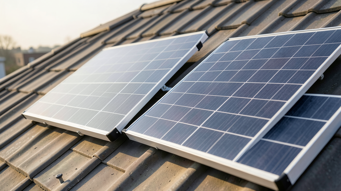panneau solaire Decathlon vs panneau solaire classique côte à côte sur un toit