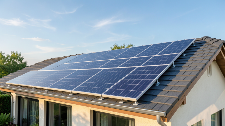panneau solaire DualSun installé sur le toit d'une maison écologique