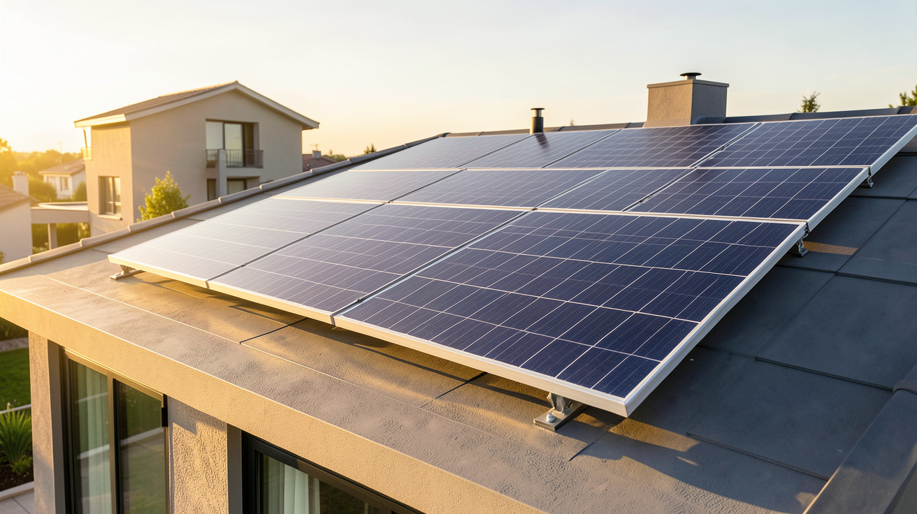 panneau solaire eau chaude sanitaire prix illustré par une installation de chauffe-eau solaire sur un toit moderne