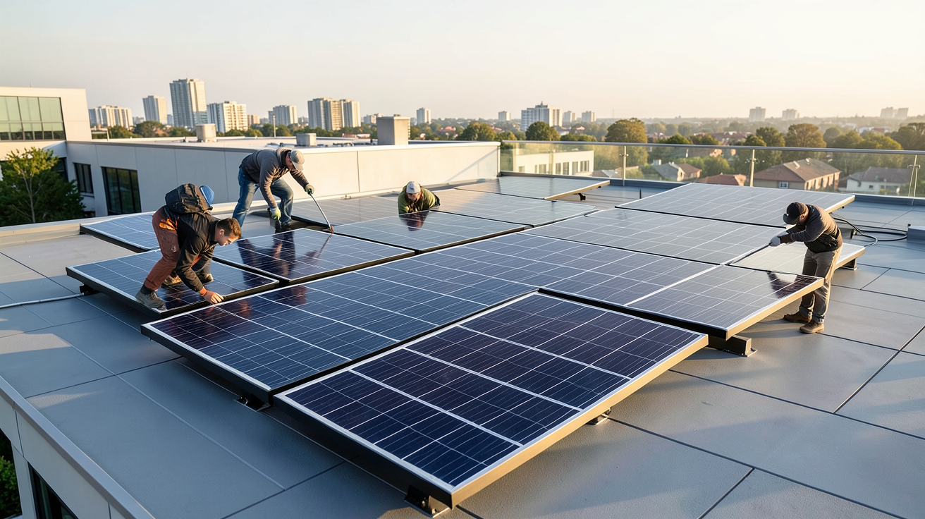 panneau solaire EcoFlow différents modèles 2024 exposés sur un toit moderne