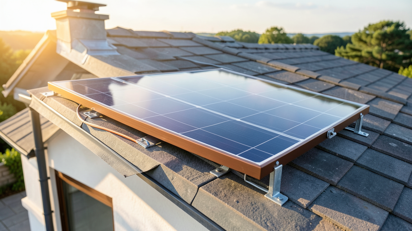 panneau solaire ECS installé sur un toit avec des éléments influençant son prix comme les matériaux et la fixation