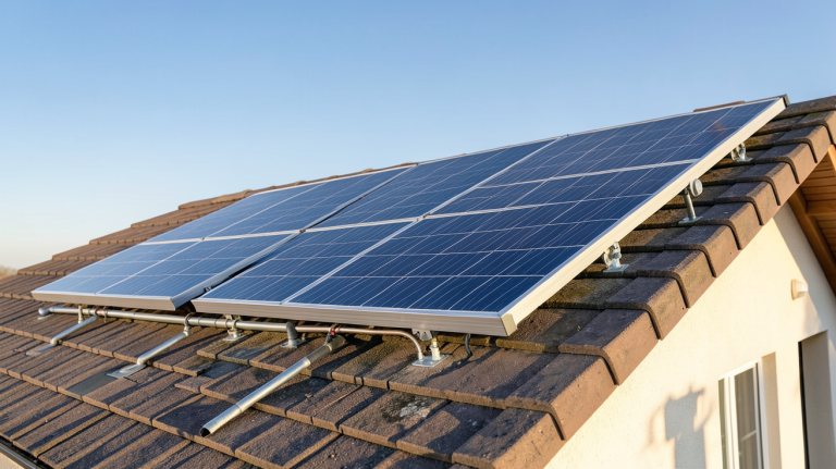 panneau solaire ECS prix installation sur toit de maison individuelle