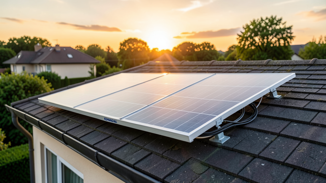 panneau solaire ENGIE installé sur le toit d'une maison individuelle