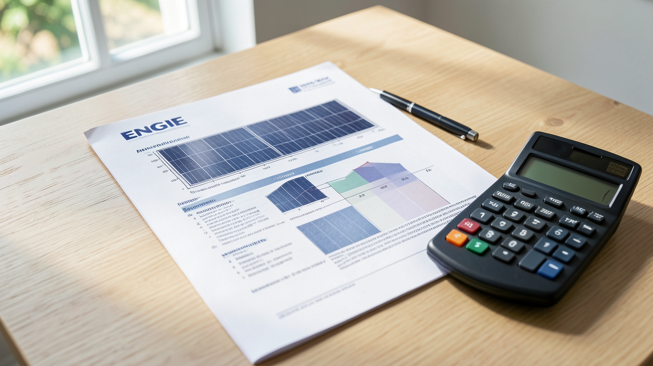panneau solaire ENGIE prix moyens des installations photovoltaïques en 2024 affichés sur un devis détaillé