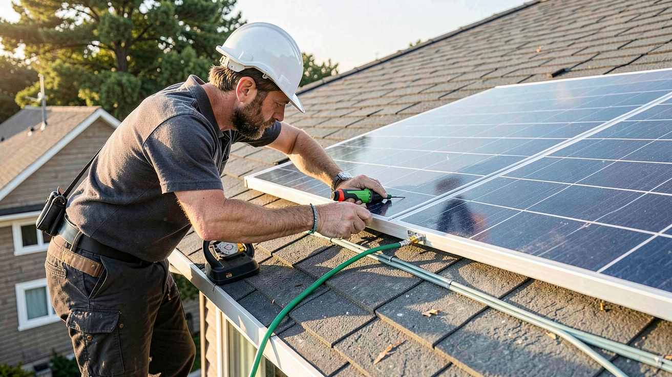 panneau solaire et photovoltaïque dimensionnement d'une installation sur un toit de maison