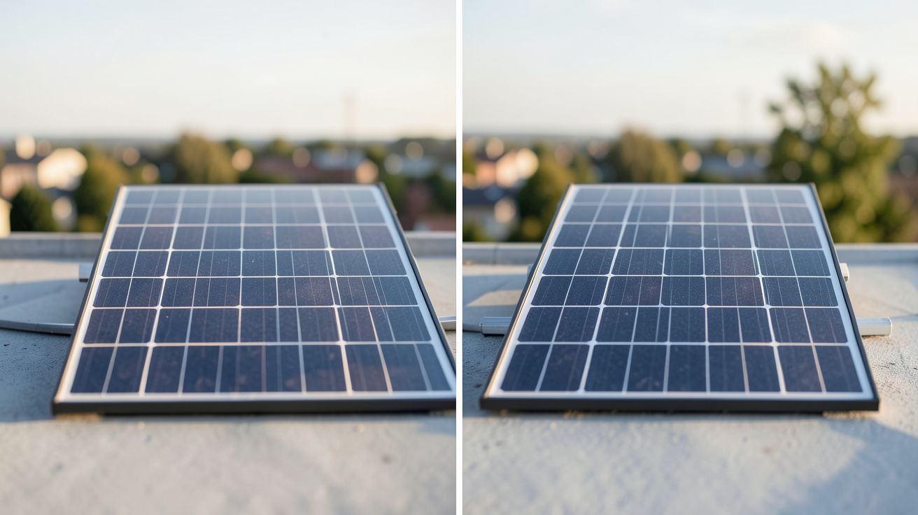 panneau solaire Ezviz comparaison modèle C vs modèle D installés sur un toit