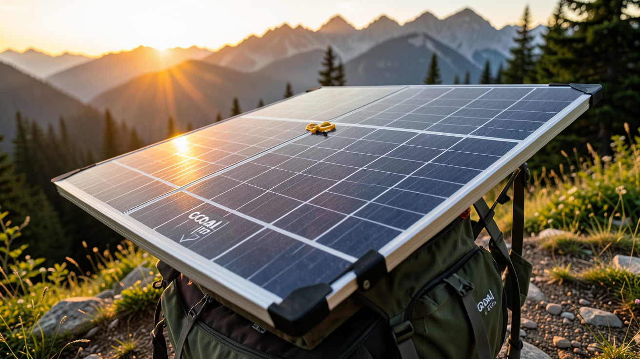 panneau solaire Goal Zero utilisé pour le camping et la randonnée en pleine nature