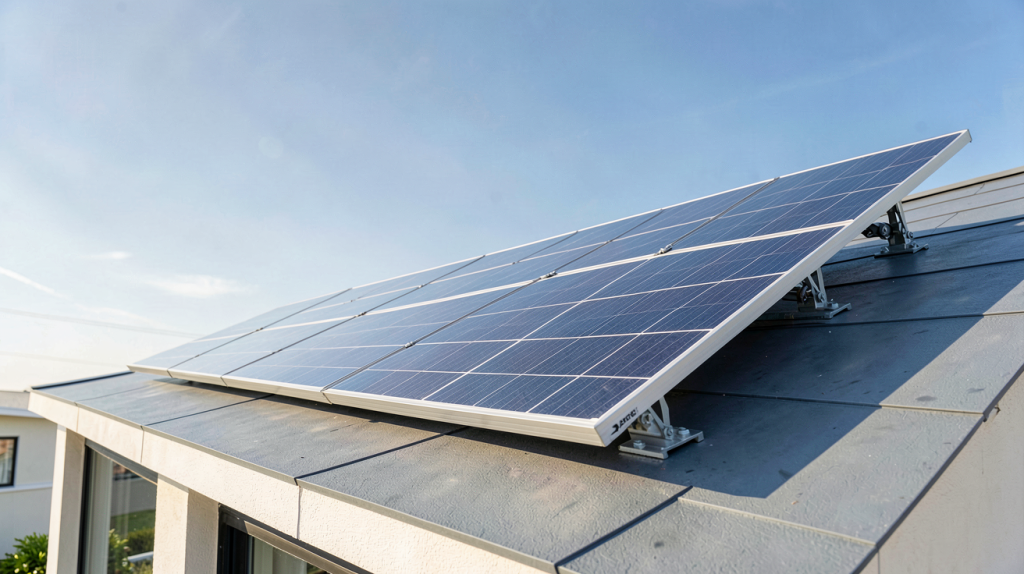 panneau solaire haute performance installé sur le toit d'une maison moderne