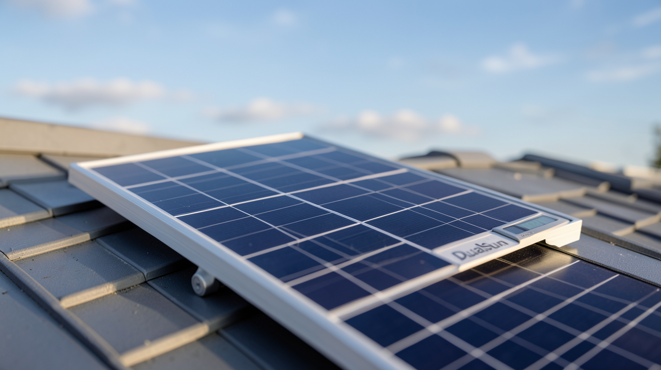 panneau solaire hybride DualSun posé sur un toit incliné, prix moyen en 2026