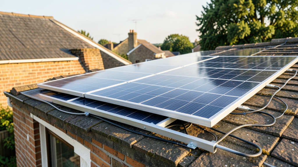 panneau solaire installer soi même installé sur le toit d'une maison individuelle