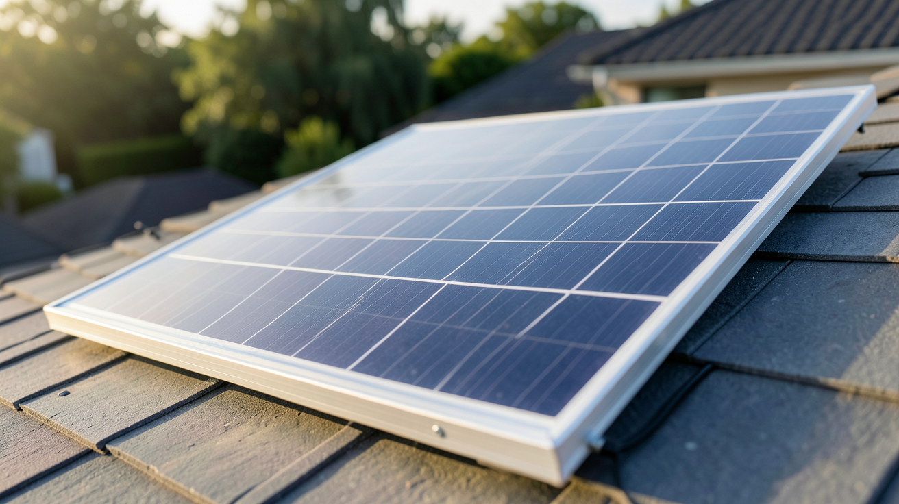 panneau solaire JA Solar de haute qualité installé sur un toit de maison individuelle pour un comparatif avec d'autres marques tier 1