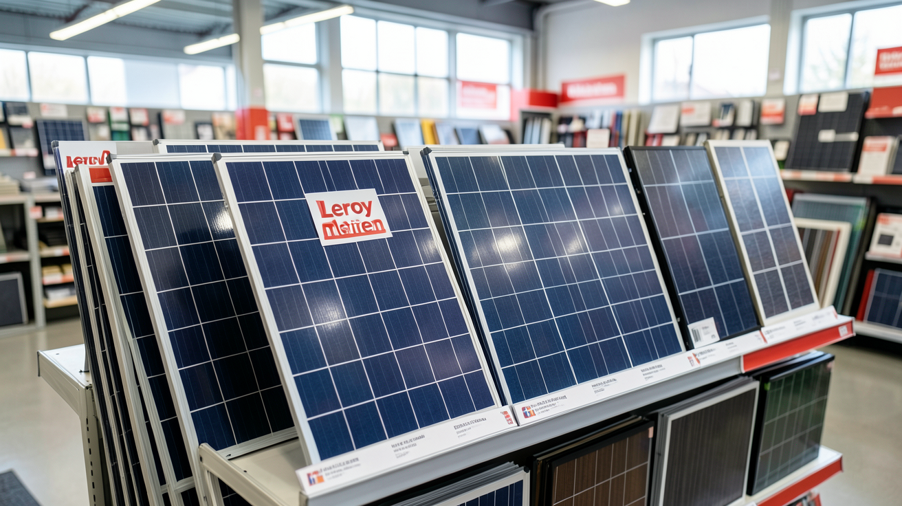 panneau solaire Leroy Merlin montrant les différents types de panneaux solaires disponibles en magasin