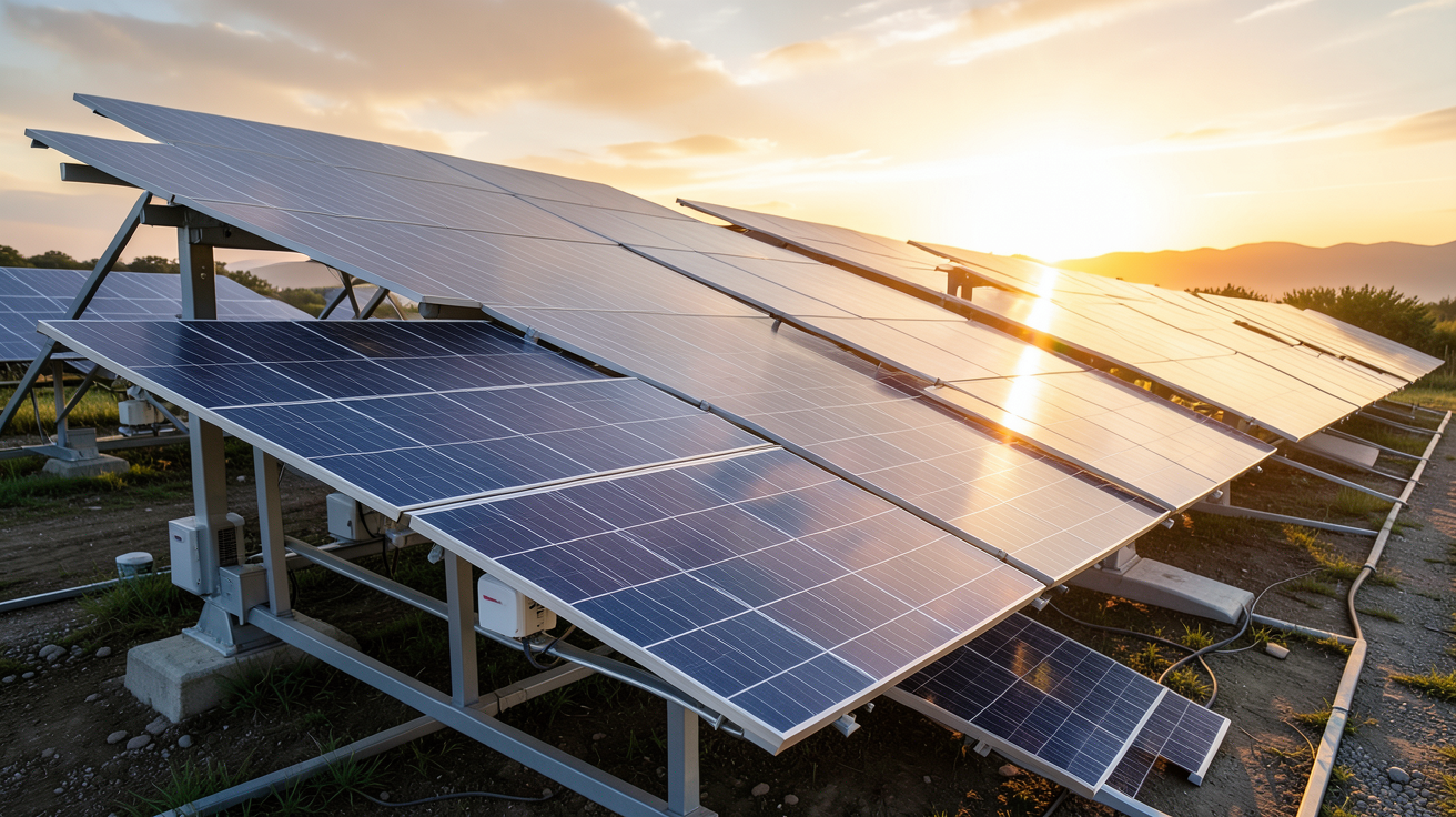 panneau solaire les plus performants technologies 2026 montrant des cellules photovoltaïques à hétérojonction et pérovskite en installation résidentielle
