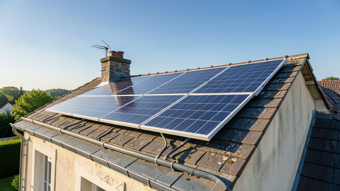 panneau solaire meilleur prix site fiable en France installation sur toit de maison