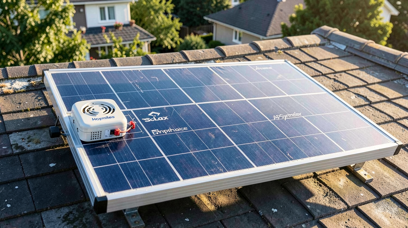 panneau solaire micro onduleur intégré comparatif des marques leaders 2024 avec Hoymiles, Solax, Enphase, Hoymiler et APSystems