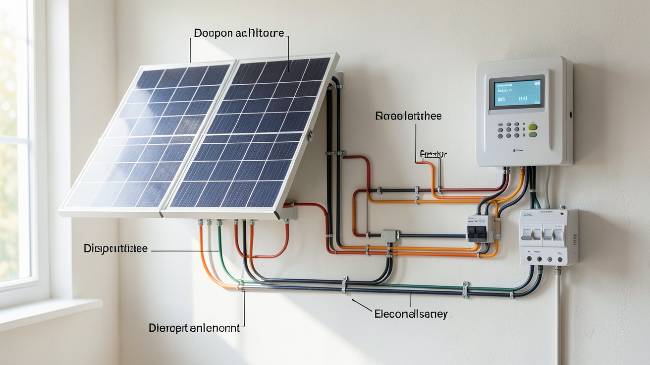panneau solaire particulier schéma de raccordement au réseau électrique et au tableau électrique domestique
