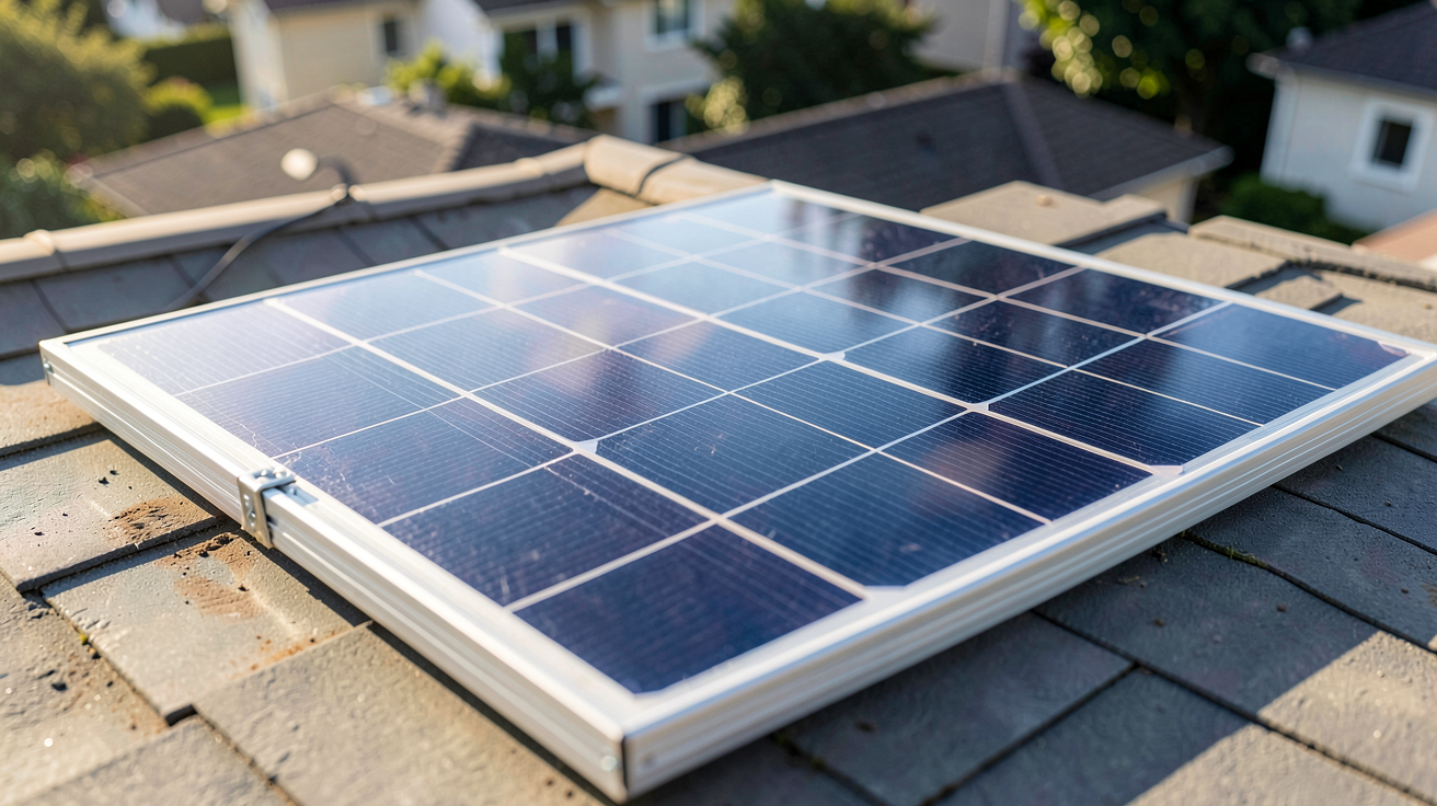 panneau solaire PERC 210W installé sur un toit résidentiel montrant les avantages technologiques