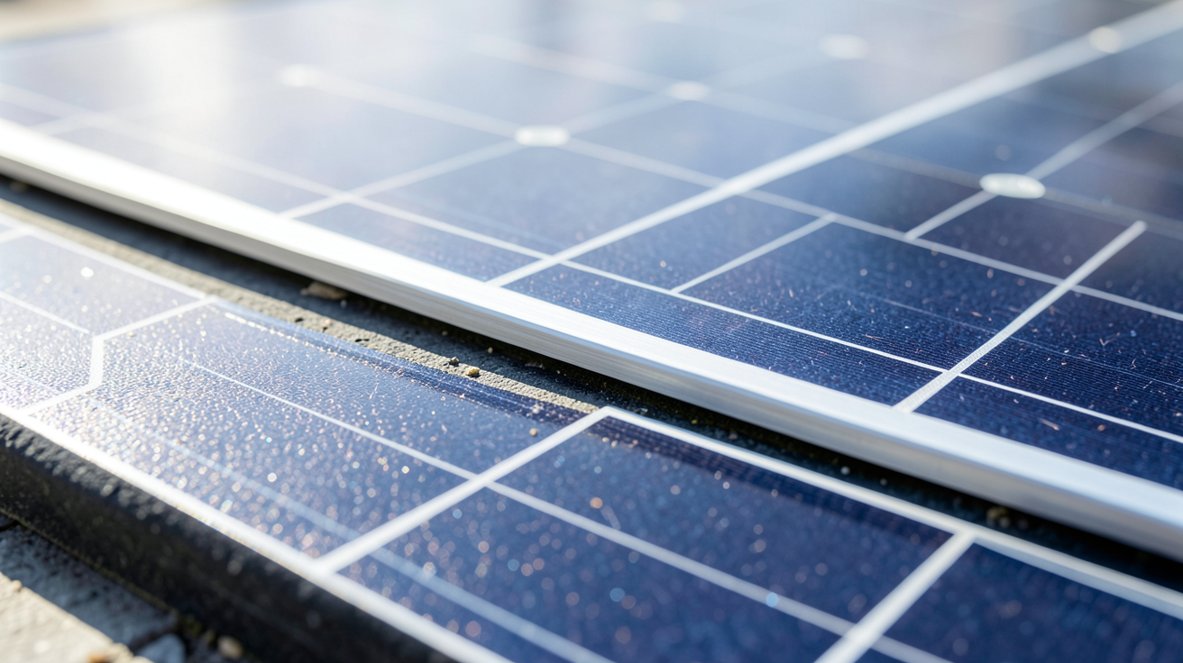 panneau solaire PERC montrant la technologie de cellules photovoltaïques avec couche arrière passivée